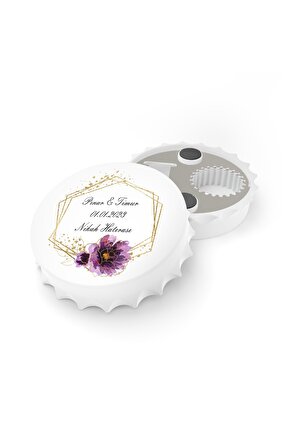 50 Adet Kapak Açacak Magnet Buzdolabı Süsü, Söz, Nişan, Kına, Nikah, Düğün Hatırası Promosyon 5