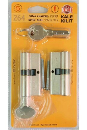 264 2li Set Mandallı Saten Ortak Anahtar