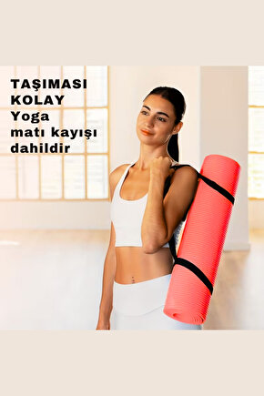 Ev ve Spor Salonuna Uygun Ultra Yumuşak Silikon 10 MM Yoga ve Pilates Matı Taşıma Askı Aparatı