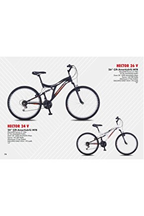 Hector 24 Jant 21 Vites Dağ Bisiklet Siyah - Kırmızı