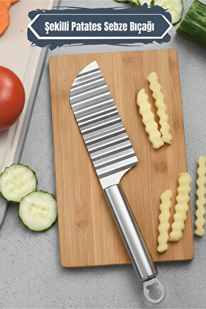 Şekilli Patates Bıçağı Sebze Meyve Zigzag Dilimleme Bıçağı