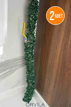 2 Adet - Telli Sarmaşık Yaprak Şerit Yapay Çiçek Sarmaşık Süsleme Çiçeği - 2x7 Metre (14 Metre)