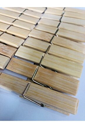 144 Adet - Bambu Mandal, Hobi Mandalı, Ahşap Mandal, Tahta Mandal - Çamaşır Mandalı