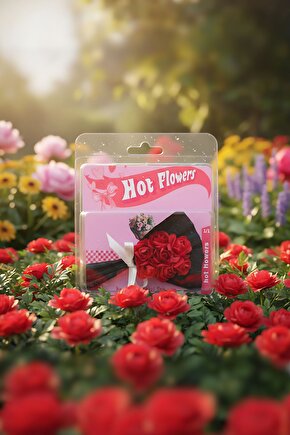 Hot Flowers Tasarım Kırmızı Çiçek Buketi Sevgiliye Hediye Özel Tasarım Koleksiyonluk Minik Buket