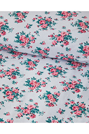 Rose Harmony Tek Kişilik Nevresim Seti Mavi