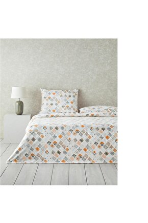 Vintage Argyle Pamuklu Çift Kisilik Nevresim Seti Yesil-Sari