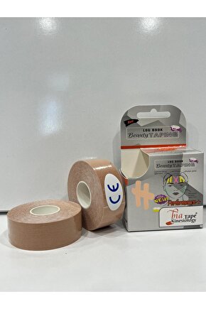 Yüz Germe Estetik Kırışıklık Giderme Beauty Cottontape Yüz Bant 5m X 2.5cm 2 ADET kindmax