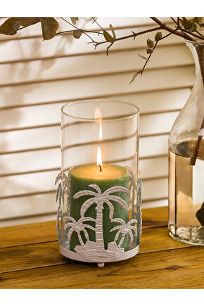 LCW HOME Renksiz Dekoratif Cam Mumluk 18 Cm