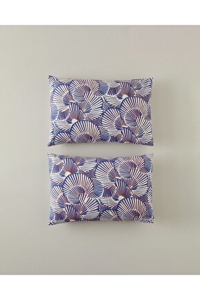 Marine Mosaic 2Li Yastık Kılıfı Lacivert-Turuncu