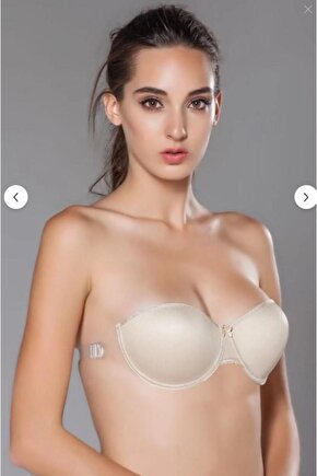 Kadın B Kap Desteksiz Arkası Şeffaf Straplez Sütyen 2136T