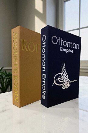 2’li Kumaş Kaplı Kitap Görünümlü Dekoratif Kutu | Hediye & Takı Kutusu