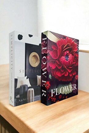Dekoratif Kitap Görünümlü Kutu 2li Set Decorative Book Looking Box