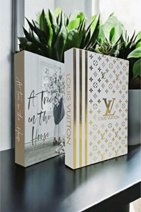 Dekoratif Kitap Görünümlü Kutu 2li Set Decorative Book Looking Box