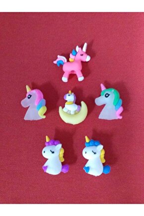 6 Adet Unicorn Kalem Başlığı Seti Bş.k