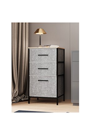 Çok Amaçlı Dolap 3 Çekmeceli Orta Boy Komodin Sehpa