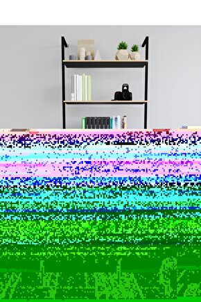 Kitaplık Duvar Rafı Metal Kitaplık Mobilya 6 Katlı Füme 1356