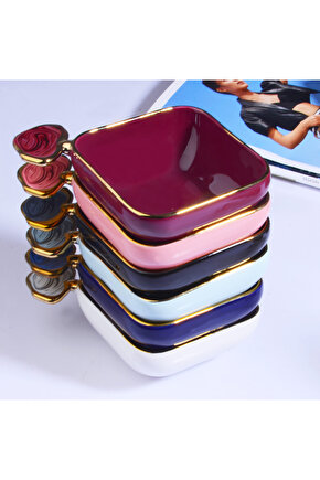 MUBA CONSEPT PEARL MİX 6 LI PORSELEN KARE ÇEREZLİK