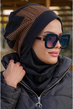 Siyah Hardal Kazayağı Tesettür Bere