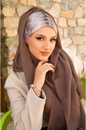 Vizon Batik Desen Bandana Bone Şal