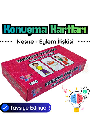 Orijinal Konuşma Kartları - Nesne Eylem İlişkisi - Çocuklar için Konuşma Etkinliği Kartları