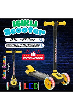 Cool Wheels Sarı Twist Işıklı 3 Tekerlekli Scooter - Işıklı Scooter - CoolWheels Scooter - Çocuk Sco
