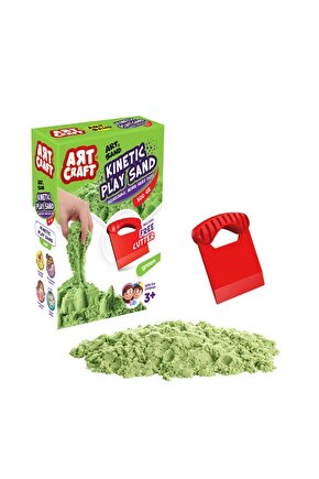 Aksesuarlı Yeşil Kinetik Oyun Kumu (500 Gr.) - Art Craft Kinetik Kum Seti - Art Sand Kumu