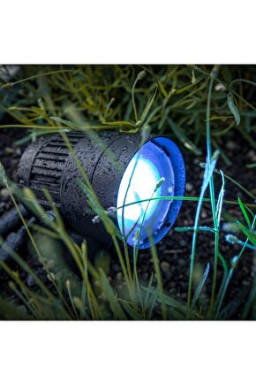 Elektrikle Çalışır, 7 Watt Mavi Işık Ledli Çok Kaliteli Çim, Çiçek, Ağaç, Peyzaj Aydınlatma Armatürü