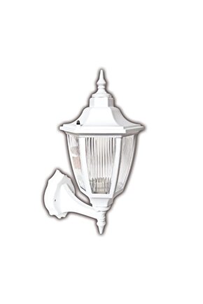 232LAMP Altıgen Konsollu Fener Bahçe Aydınlatma Armatürü Beyaz