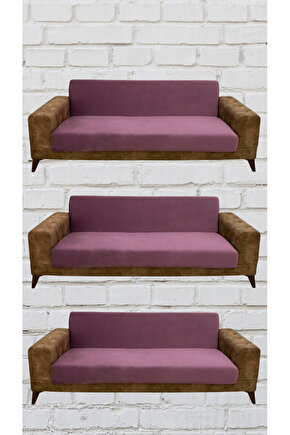 3+3+3 İtalyan Süet Kolsuz Koltuk Örtüsü ( RENK)