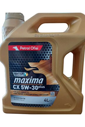 Maxima CX 5W-30 Plus Dizel Partikül Filtreli Araçlar İçin Tam Sentetik Motor Yağı 4 Lt