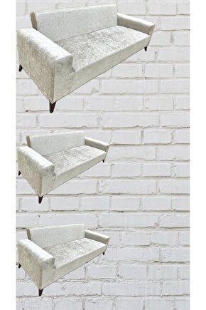 322 Parlak Kadife Giydirme Koltuk Örtüsü(KREM)