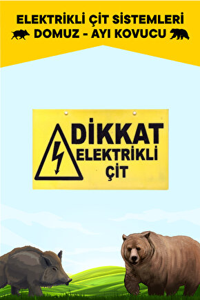 ELEKTRİKLİ ÇİT UYARI LEVHASI 10 ADET