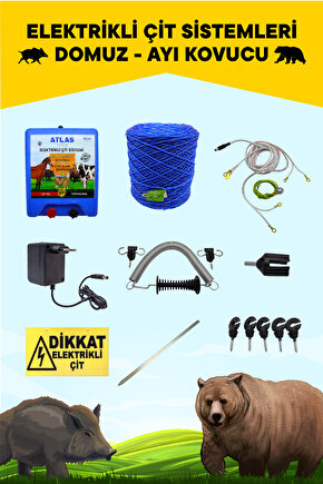 ELEKTRİKLİ BAHÇE ÇİTİ 5 YIL GARANTİ 1500MT ÖMÜRLÜK SET ÜRÜN NO3