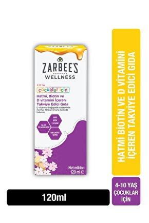Zarbees Wellness Hatmi, Biotin ve D Vitamini İçeren Takviye Edici Gıda