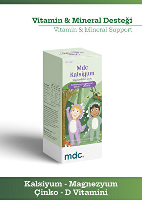 Kalsiyum Magnezyum Çinko Vitamin D 150 ml