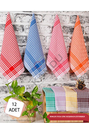 12 Adet 50x70cm PitiKare Beslenme Örtüsü, Kamp Örtüsü,Sunum Peçetesi, Dekoratif Kurulama Bezi