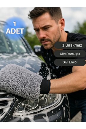 ( 1 Adet ) Oto Eldiven, Pasta Cila Eldiveni, Oto Kurulama Eldiveni, Mikrofiber Çizmez Eldiven