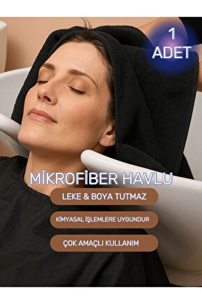 ( 1 Adet ) 50x90cm Mikrofiber Havlu , Berber Havlusu, Kuaför Havlusu, Sporcu Havlusu, El Yüz Havlusu