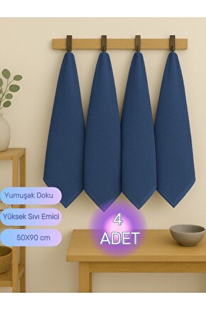 ( 4 Adet ) 50x90cm Pamuklu Havlu , Berber Havlusu, Kuaför Havlusu, Sporcu Havlusu, El Yüz Havlusu