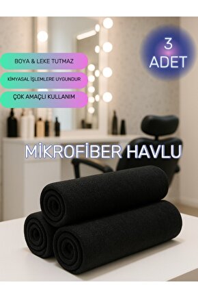 ( 3 Adet ) 50x90cm Mikrofiber Havlu,berber Havlusu, Kuaför Havlusu, Sporcu Havlusu, El Yüz Havlusu