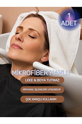 ( 1 Adet ) 50x90cm Mikrofiber Havlu , Berber Havlusu, Kuaför Havlusu, Sporcu Havlusu, El Yüz Havlusu