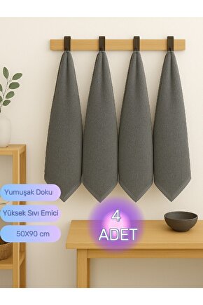 ( 4 Adet ) 50x90cm Pamuklu Havlu , Berber Havlusu, Kuaför Havlusu, Sporcu Havlusu, El Yüz Havlusu