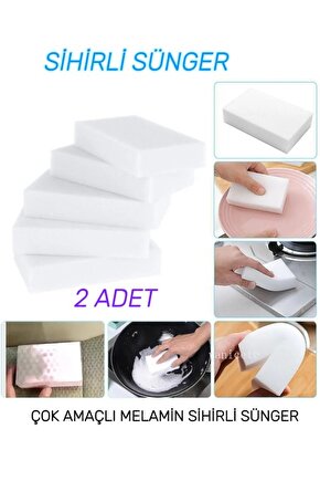 ( 2 Adet ) Melamin Sünger, Çizik Giderici Sünger, Duvar Temizleme Süngeri, Sihirli Sünger