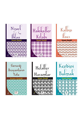 Imam Gazali Kitaplığı Gerçeği Arayanların Yolu 6lı Kitap Seti Kalbin Ilacı, Helaller Haramlar