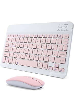 Apple iPad A16 11 Tablet Için Uyumlu Slim Şarjlı Bluetooth Klavye Ve Mouse Seti