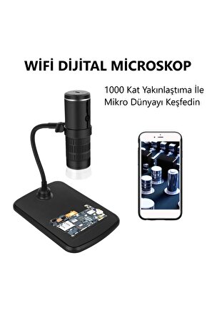 1000x Wifi Hd 1080p Led Kablosuz Dijital Mikroskop