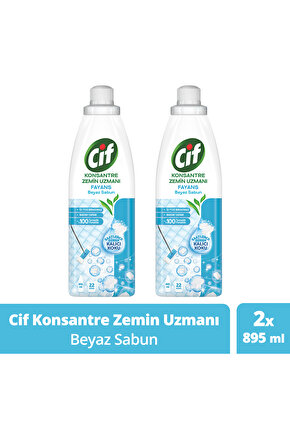 Konsantre Zemin Uzmanı Fayans Beyaz Sabun %100 Temizlik Ve Parlaklık 895 ml 2adet