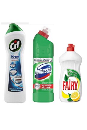Cif Krem 500ml+dağ Esintisi 750ml+fairy 750ml