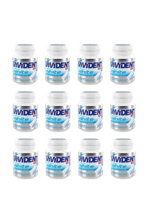 XYLIT White Karbonatlı Nane Aromalı Şekersiz Tatlandırıcılı Draje Sakız 63 g X 12 Adet