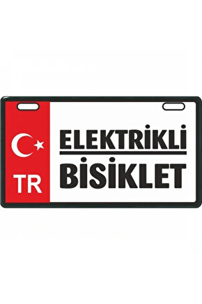 Kırmızı Elektrikli Bisiklet E-bike Plakalık